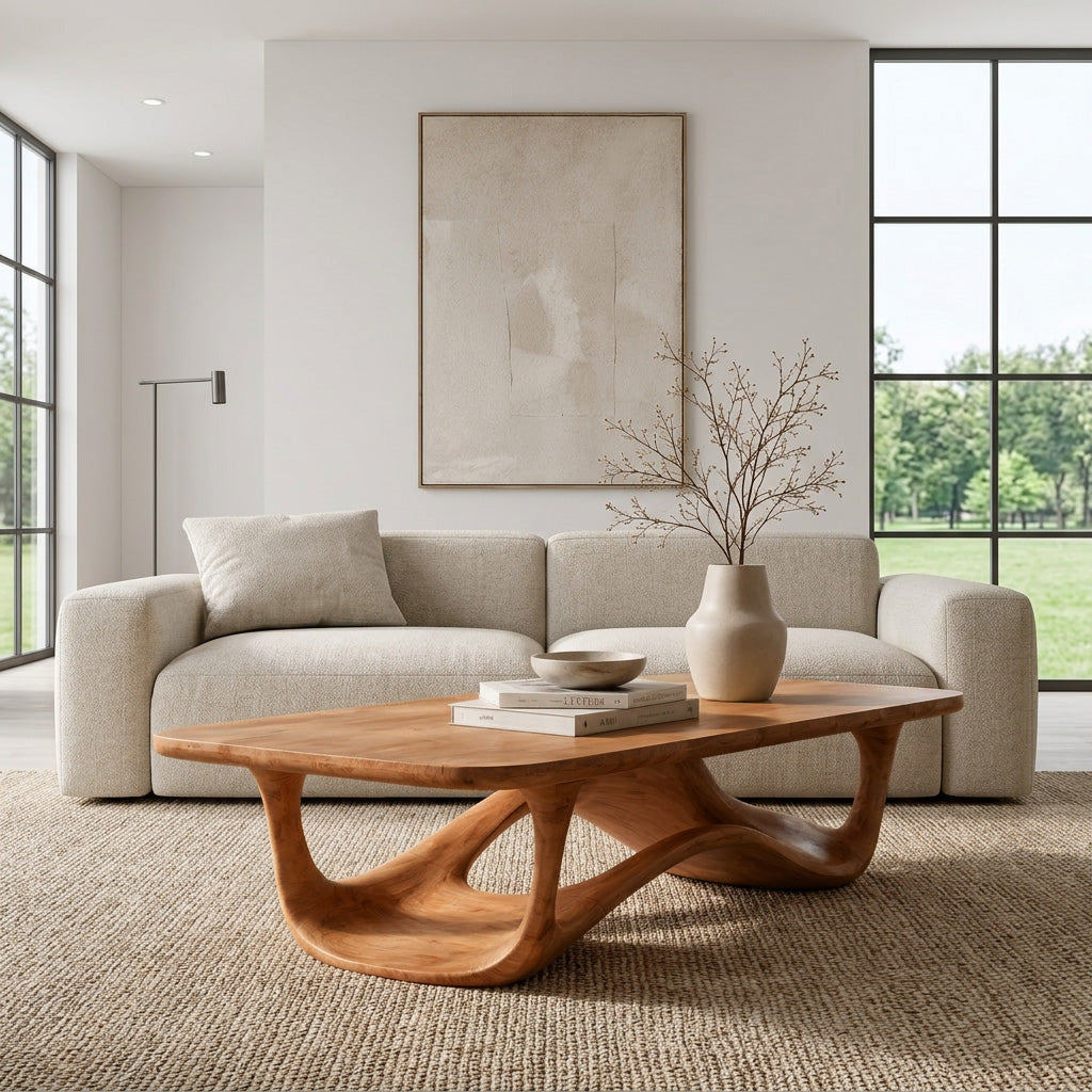 Contemporary Sculptural Coffee Table For Living Room