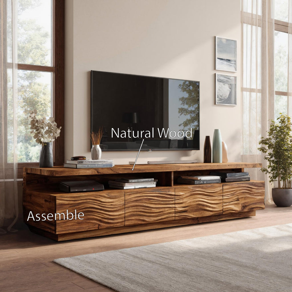 Modern TV Stand With Storage Cabinets For Living Room